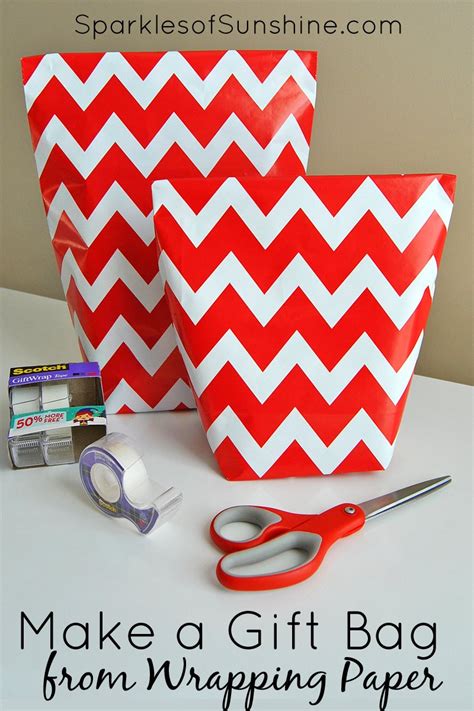 make a gift bag wrapping paper